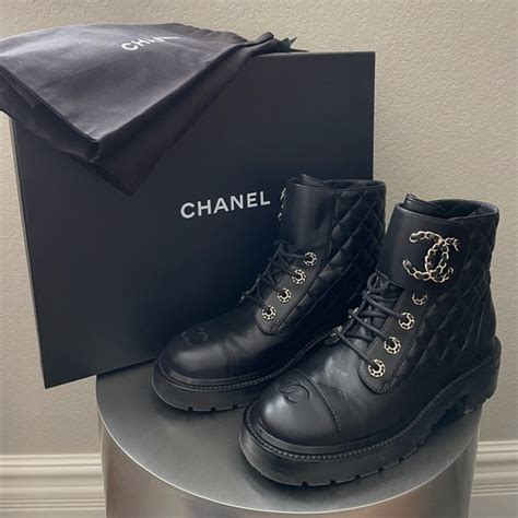 chanel brave combat boot|chanel shoe store.